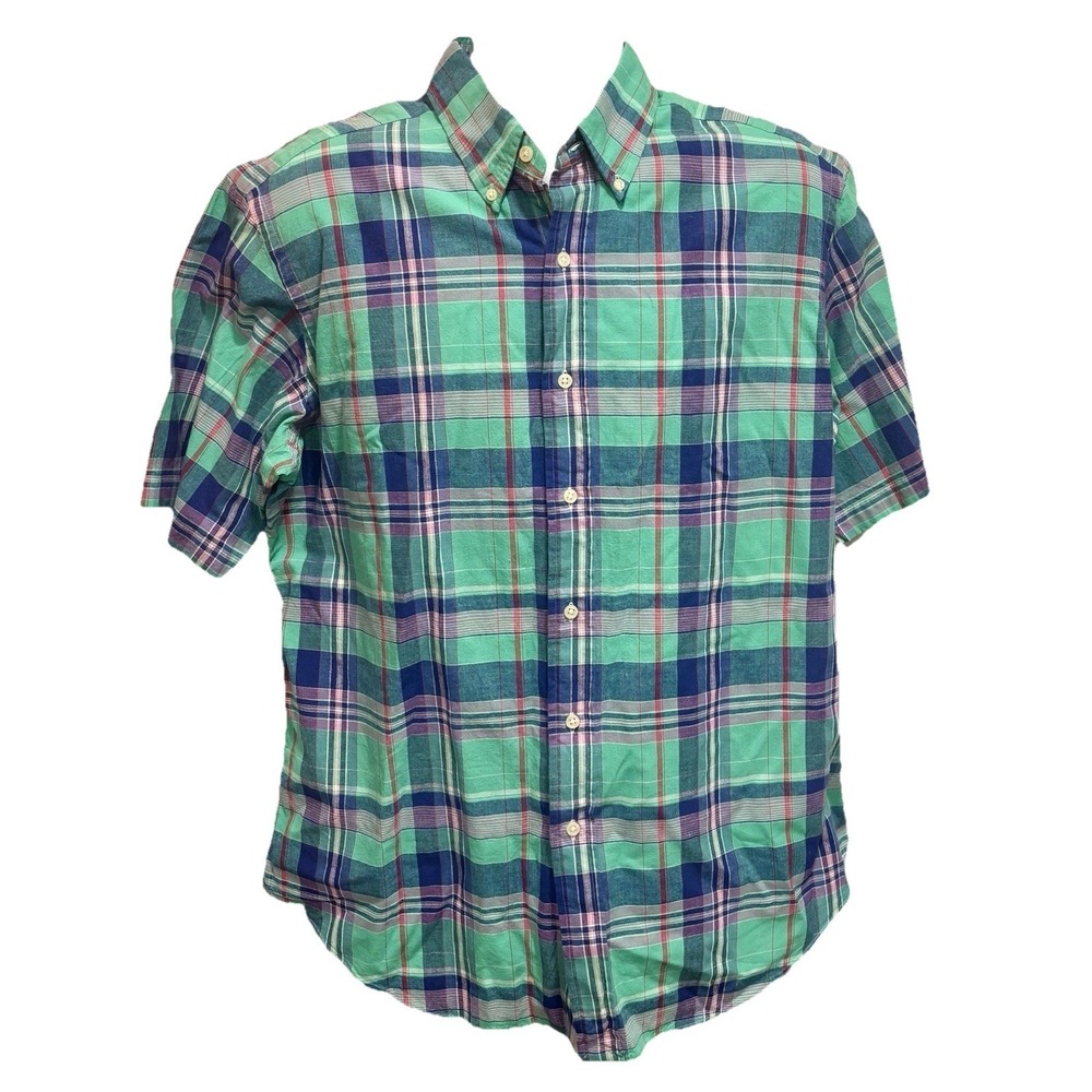 Polo Ralph Lauren Classic Fit Short Sleeve Plaid Button Down Shirt Mens Large